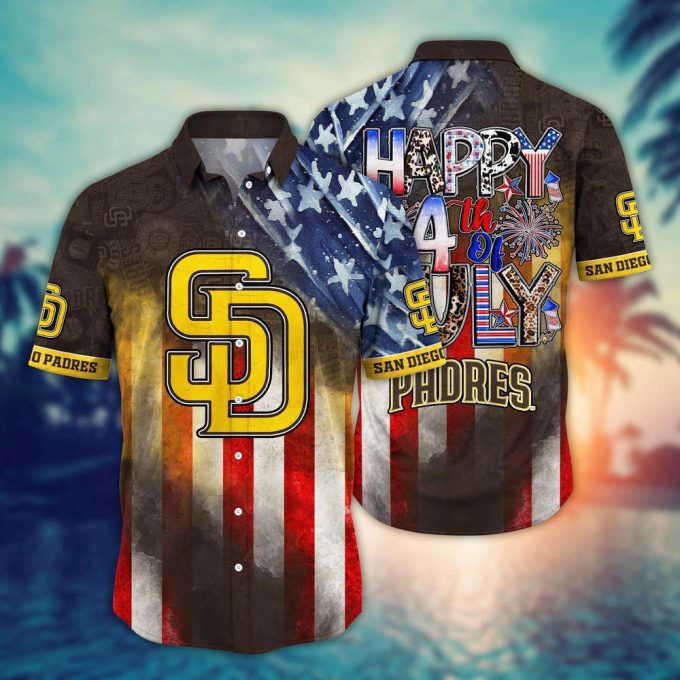 Mlb San Diego Padres Hawaii Shirt Independence Day Trendy Hawaiian Tops For Cool Fans 2