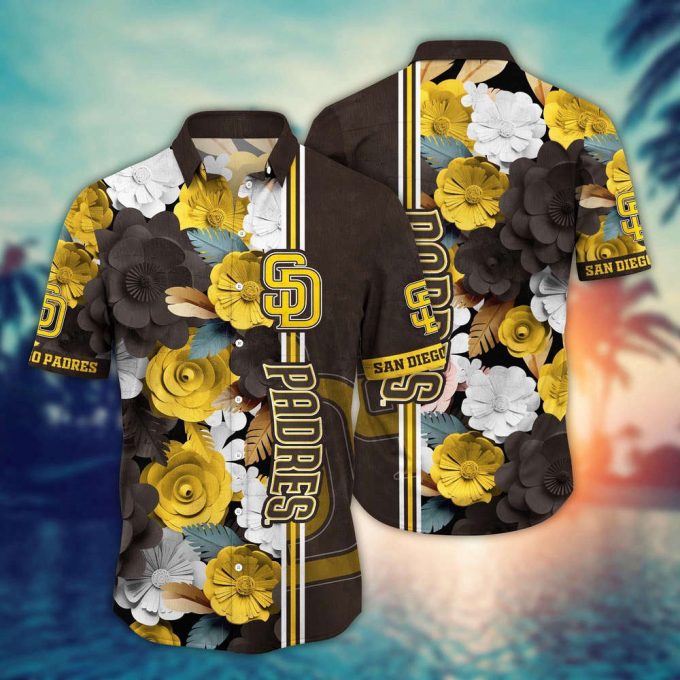 Mlb San Diego Padres Hawaiian Shirt Fashion Frenzy In Floral For Sport Fan 2