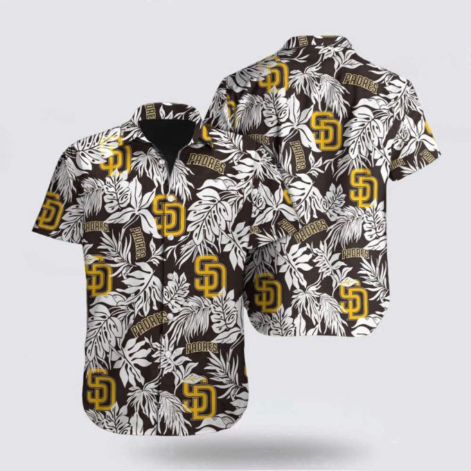 Mlb San Diego Padres Hawaiian Shirt Tropical Pattern For Fan Mlb 2