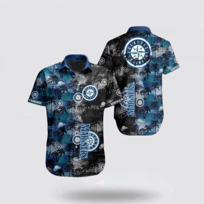 Mlb Seattle Mariners Hawaiian Shirt Surf In Style With Cool Beach Outfits For Fans 2