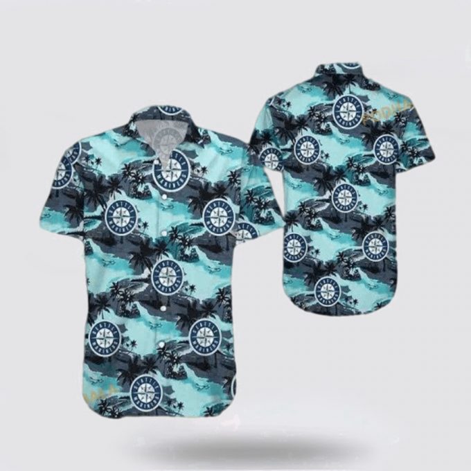 Mlb Seattle Mariners Hawaiian Shirt Turn The Beach Into A Catwalk With Stylish Coastal For Fans 2