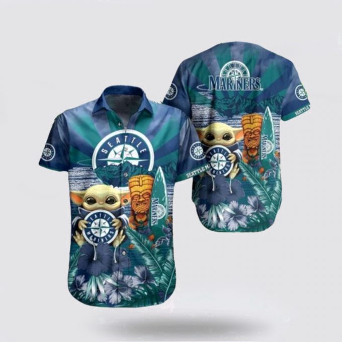 Mlb Seattle Mariners Hawaiian Shirt Turn The Beach Into A Catwalk With Stylish Coastal Outfits For Fans 2