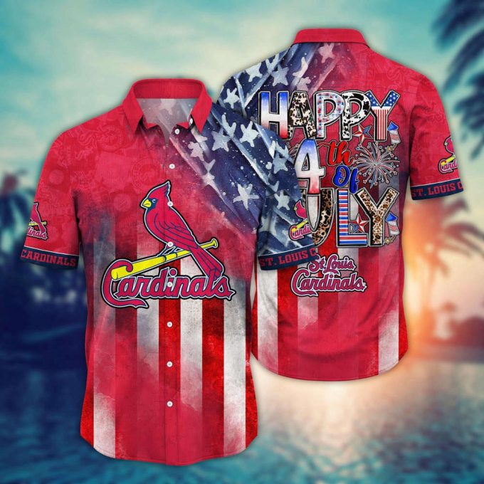 Mlb St Louis Cardinals Hawaii Shirt Independence Day Trendy Hawaiian Tops For Cool Fans 2