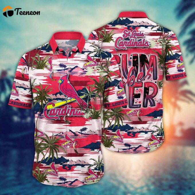 Mlb St. Louis Cardinals Hawaiian Shirt Flower Grand Slam In Hawaiianan Flair For Fans 1