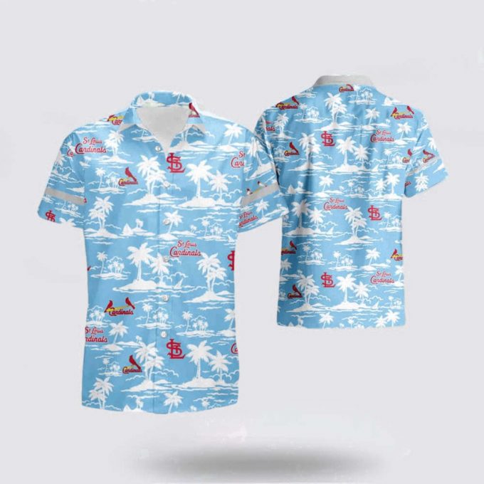 Mlb St Louis Cardinals Hawaiian Shirt Swaying With Palms Reveals The Charm Of Exotic Clothing For Fans 2