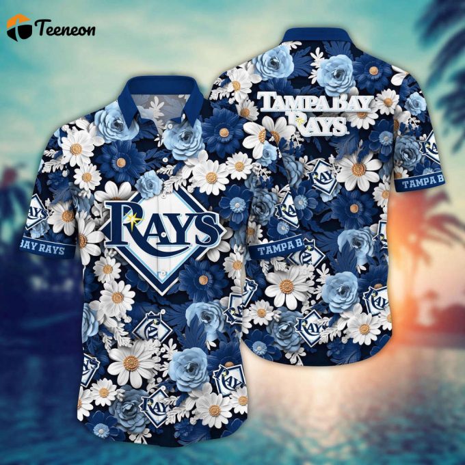 Mlb Tampa Bay Rays Hawaiian Shirt Flower Floral Fusion Fashion For Fans 1