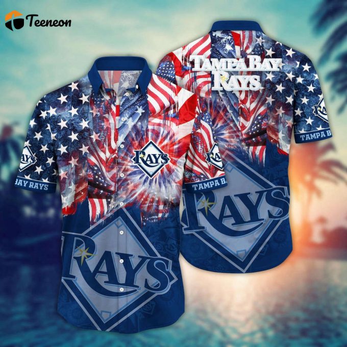 Mlb Tampa Bay Rays Hawaiian Shirt Flower Game Day Aloha Mlb Style For Fans 1