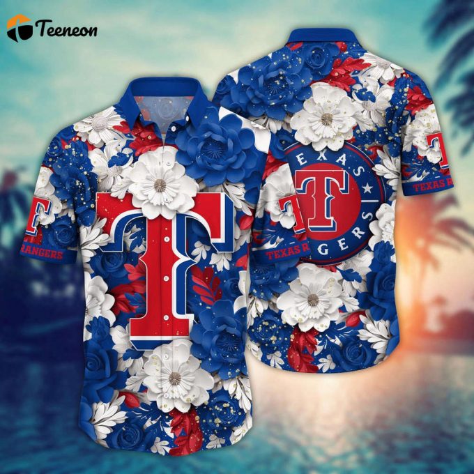 Mlb Texas Rangers Hawaiian Shirt Aloha Spirit At Every Base For Sport Fan 1