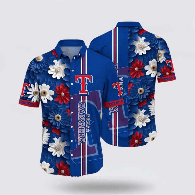 Mlb Texas Rangers Hawaiian Shirt Dive Into Tropical Style For Fans 2