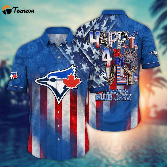 Mlb Toronto Blue Jays Hawaii Shirt Independence Day Trendy Hawaiian Tops For Cool Fans 1