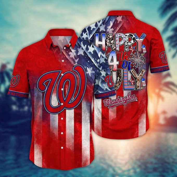 Mlb Washington Nationals Hawaii Shirt Independence Day Trendy Hawaiian Tops For Cool Fans 2