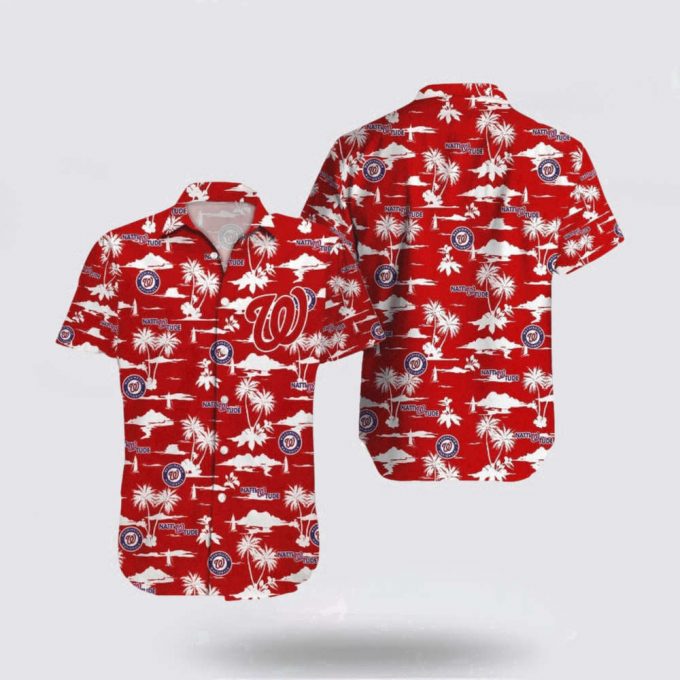 Mlb Washington Nationals Hawaiian Shirt Surf In Style With Cool Beach Outfits For Fans 2