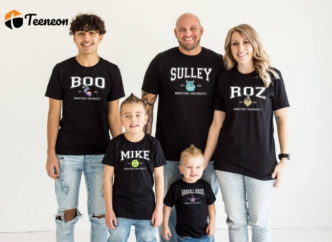 Monsters Family Shirts: Funny Group Disney Holiday Disneyworld Mike Birthday Squad &Amp;Amp; Vacation Shirt 1