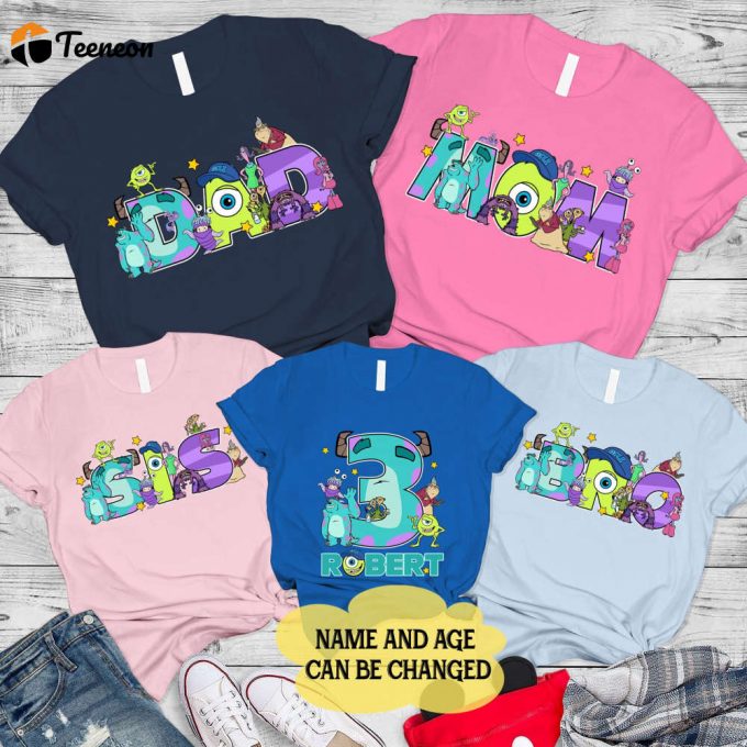 Monsters Inc Family Birthday Shirt: Celebrate With Monsters University! Birthday Crew Shirt 1