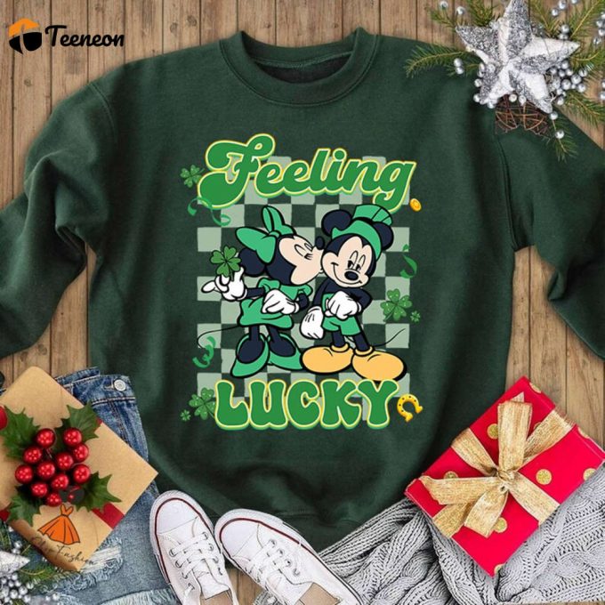 Mouse And Friends Feeling Lucky Shirt St Patrick S Day Shirt Lucky Shamrock Shirt 1