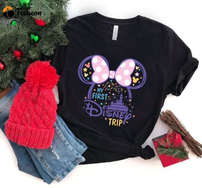 My 1St Disney Trip Shirt: Minnie Mouse Design For Disney Family &Amp;Amp; Group Vacation 1