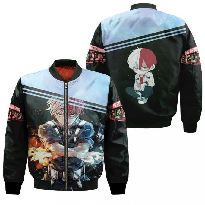 My Hero Academia Todoroki Shouto Fire Ice Together Power For Fan Bomber Jacket - Gift For Men Women 2