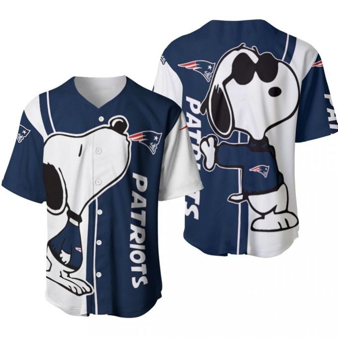 New England Patriots Snoopy Lover Printed Baseball Jersey - Gift For Women Men 2