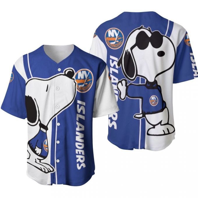 New York Islanders Snoopy Lover Printed Baseball Jersey - Gift For Women Men 2