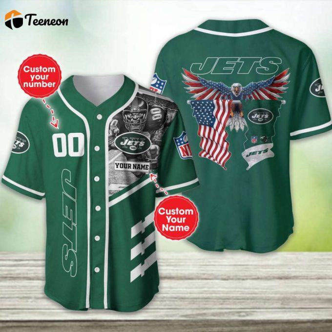 New York Jets Personalized Baseball Jersey Gift For Men Dad 1