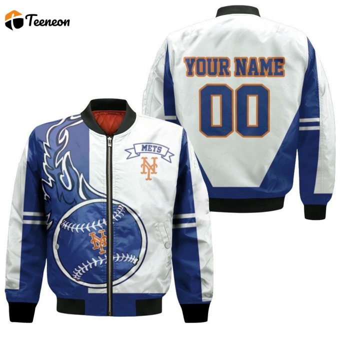 New York Mets Personalized Bomber Jacket - Gift For Men Women 1