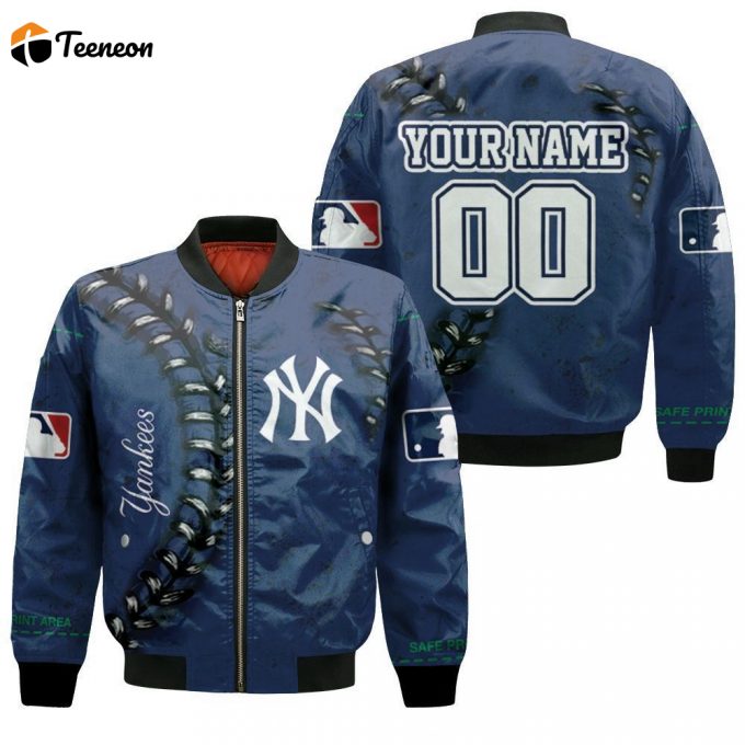 New York Yankees Baseball Sewing Pattern Personalized Bomber Jacket - Gift For Men Women 1