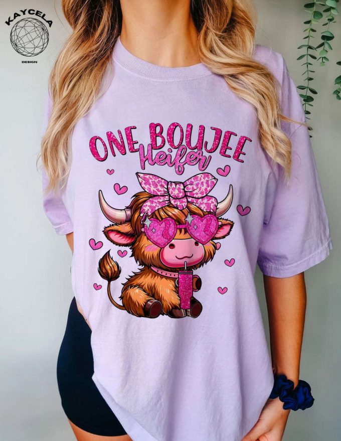 Boujee Heifer Valentine Shirt &Amp; Highland Cow Sweatshirt: Perfect Valentines Gift For Cow Lovers Western Country Love Sweater! 2