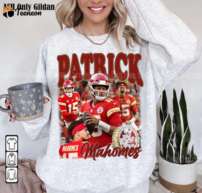 Vintage Patrick Mahomes &Amp;Amp; Kelce Football Shirts: 90S Tee &Amp;Amp; Sweatshirt For Fans 1