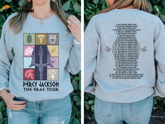 Percy Jackson Eras Tour Shirt: Rick Riordan Bookish Shirts Greek Mythology Camp Half Blood Booktok Gift 1