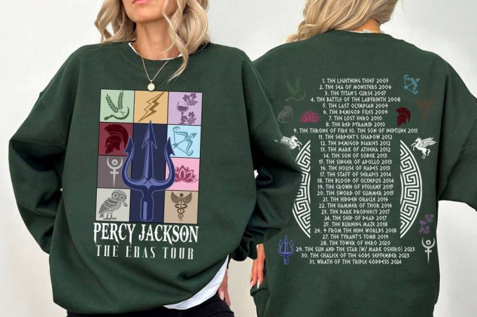 Percy Jackson Eras Tour Sweatshirt: Camp Half Blood Shirt Greek Mythology &Amp; Rick Riordan Bookish Gifts 2