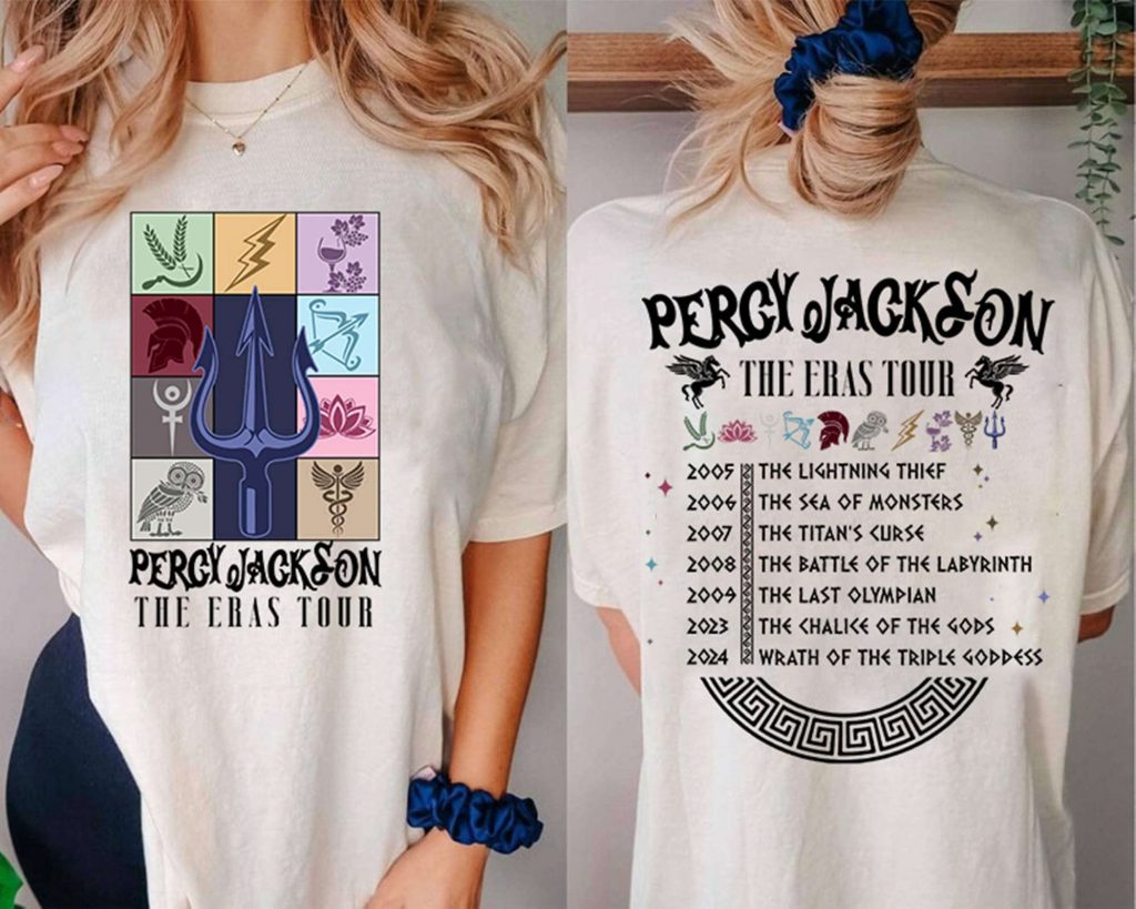 Percy Jackson Eras Tour 2 Shirt: Greek God Mythology Symbol Tshirt Camp Half Blood &Amp; Rick Riordan Bookish Shirts 2