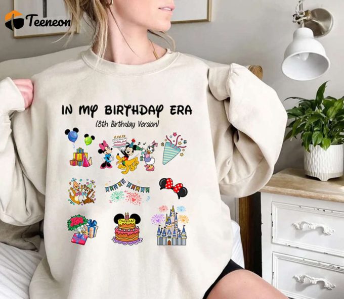 Custom Disneyland Birthday Shirt: Celebrate In Style With Mickey And Friends Wdw-Inspired Design 1