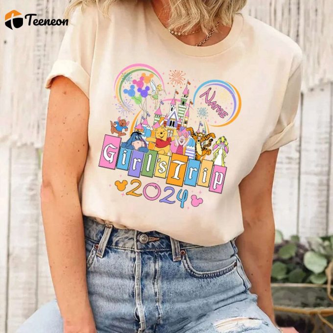 2024 Personalized Disneyland Pooh &Amp;Amp; Friends Girls Trip Shirt Best Friends Matching Girls Trip Party Tee 1