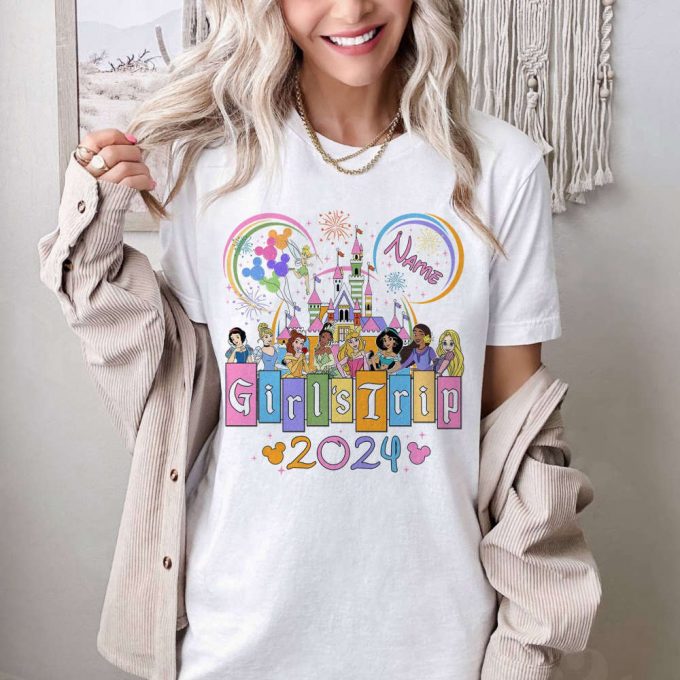 Disneyland Princess Castle Shirt Girl Vacation 2024 Best Friends Group 2