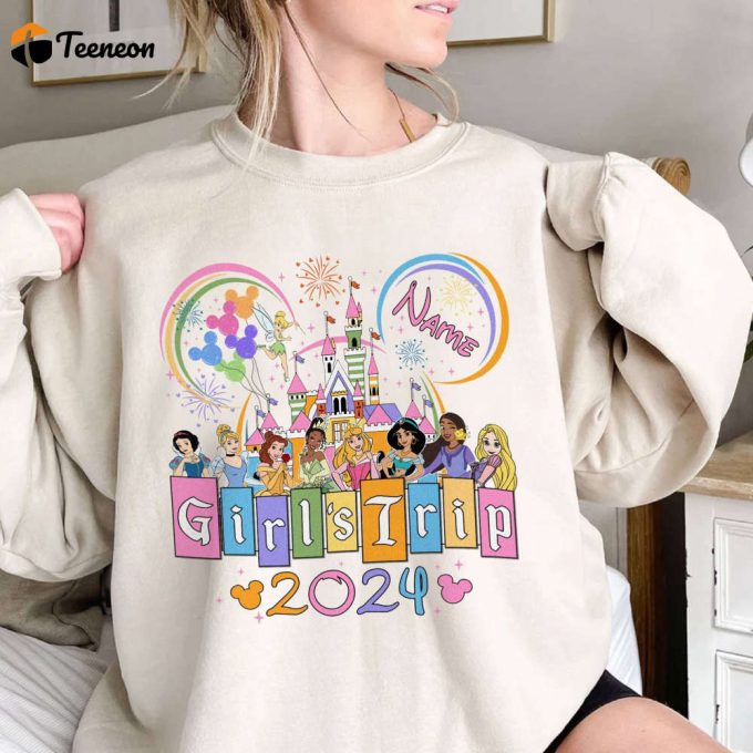 Disneyland Princess Castle Shirt Girl Vacation 2024 Best Friends Group 1