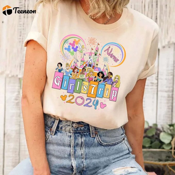 2024 Personalized Disneyland Princess Girl S Trip Shirt Best Friends Matching Tee Girls Trip Party Wdw Disneyland 1