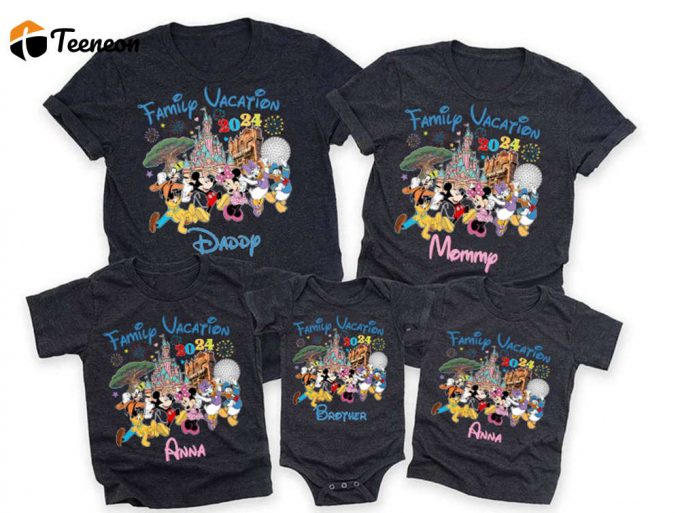 Disneyland Trip 2024 Shirt Personalized Mickey &Amp;Amp; Friends Tee Perfect For Family Vacation &Amp;Amp; Matching Couples 1