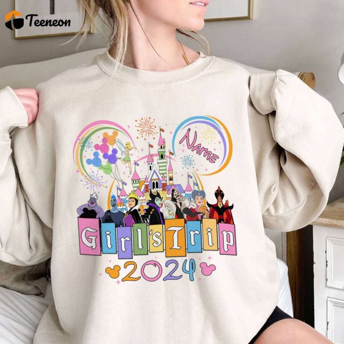 Disneyland Villains Princess Castle Shirt Girls Trip 2024 Best Friends Group Shirt 1