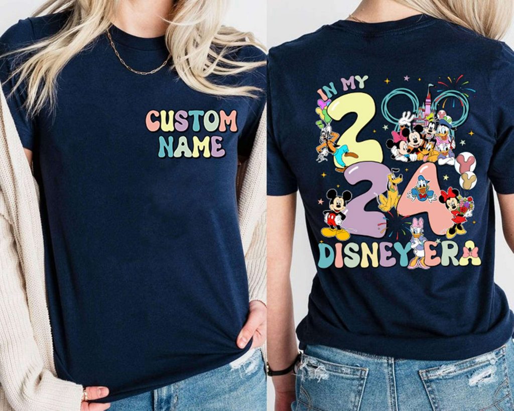 Disneyland Family 2024 Shirt Personalized Colorful Vacay Shirt Disneyland Vacation 2