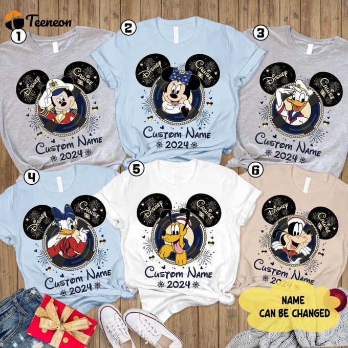 Disneyland Cruise 2024 Personalized Mickey &Amp;Amp; Friends Shirt Group Tees Family Vacation Matching Cruise Shirts 1