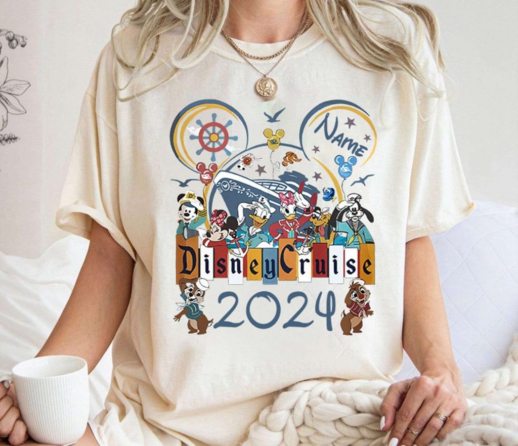 2024 Disneyland Cruise Family Trip Shirt Personalized Mickey &Amp; Friends Cruise Line 2