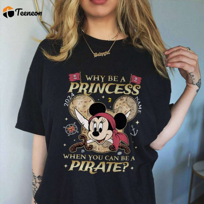 Personalized Minnie Mouse Pirates Shirt - Be A Pirate At Disneyland Cruise - Pirates Of The Caribbean Shirt 1