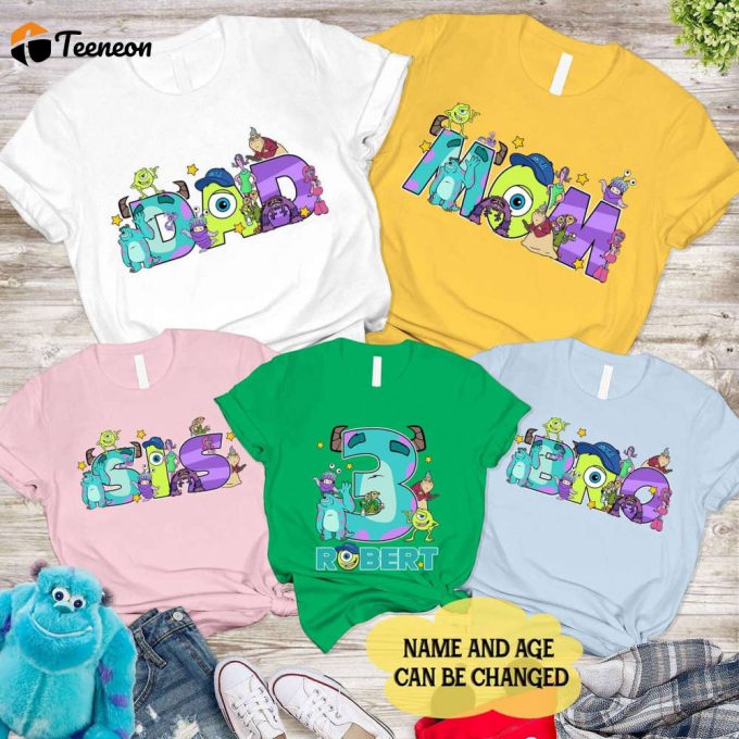 Personalized Monster Inc Birthday Shirts Family Matching Birthday Trip Shirt Mike And Sully 1