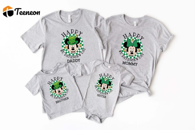 Custom Saint Patrick S Day Shirt: Personalized Disney Mickey Mouse Irish Family Shirt - Perfect Personalized Gift For Irish Day! 1