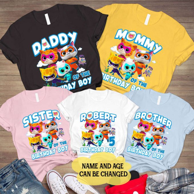 Superkitties Birthday Shirts: Personalized Family Tees For Kids Boys &Amp; Girls 2