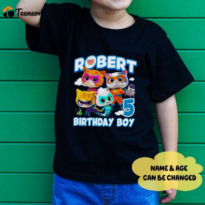 Superkitties Birthday Shirts: Personalized Family Tees For Kids Boys &Amp;Amp; Girls 1