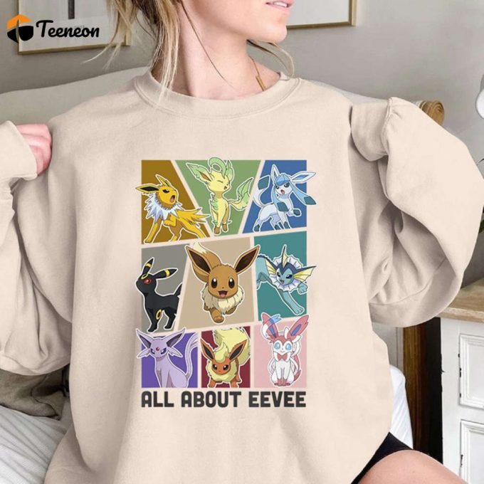 Pikachu Eevee Evolution Shirts: Jolteon Flareon Umbreon Sylveon Video Game Gifts 1