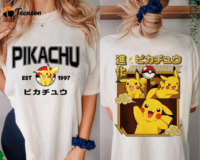 Retro Pikachu Pokemon Shirt Eevee Bulbasaur Charmander Squirtle Video Game Family Trip Pokemon Kids Shirt Gifts 1