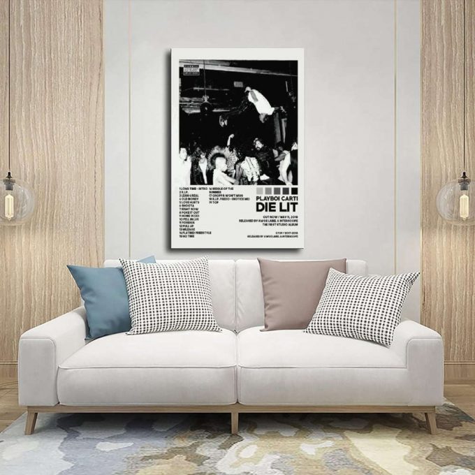 Playboi Carti Die Lit Album Canvas Music Album Cover Poster For Home Decor Gift 3