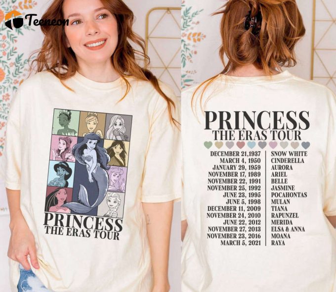 Princess Ariel Eras Tour Shirt - Disneyland Tee For Girl Trip &Amp;Amp; Family Vacation 2024 1